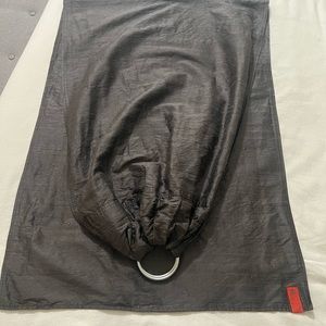 Sakura Bloom dark grey silk ring sling